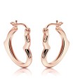 Pretty Heart Silver Hoop Earring HO-2512